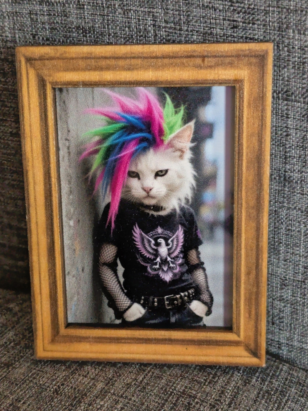 Very Cool Punk Cat Art Print Magnet